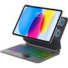IVEOPPE Tastiera Magic per iPad A16 11 Generazione 11 2025/10 Generazione 10.9 | Cover Keyboard Touchpad Supporto Flottante, Magnetica 7 Colori Illuminato Colori Trackpad Tastiera Custodia, Grigio scuro