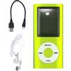 Flylin Lettore MP3/MP4 Bluetooth 5.0, lettore musicale HiFi portatile da 1,8, con audio e altoparlante senza perdite, radio FM, display LCD, supporto e-book da 128 GB, per sport e viaggi (verde)