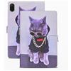 Rostsant Custodia Honor Pad X8a 11 Pollici Cover Libro Honor Pad X8a PU Stand Funzione Slot per Carte Libro Cover Tablet Protettiva per Honor Pad X8a 11 Pollici Bel Gatto