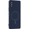 GIOPUEY Cover per Sony Xperia 10 VI, Magnetica Custodia Compatibile con MagSafe, Morbido TPU Silicone Custodia, Resistente all'Usura - Navyblue