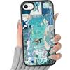Yoedge Trasparente Cover per iPhone 16e/SE 4/SE 2025, Aesthetic Fiori Collage Estivi Motivo Flower Disegni per Donne Ragazze, Silicone Custodia Flessibile Case per iPhone SE 4 6,1,Tartaruga Oceano