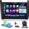 ETLFUCyber Autoradio per Volkswagen VW Polo 2008-2020 | 2G+64G Autoradio Touch Screenda 9 pollici con Senza Fili Carplay e Android Auto GPS/WiFi/Bluetooth/EQ/FM RDS