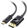 Cable Matters 32,4 Gbit/s Cavo USB-C DP 1.4 Unidirezionale 1,8 m, Nero | 8K@60Hz / 4K@240Hz, Cavo unidirezionale USB-C/Thunderbolt 4 a DisplayPort; Non reversibile