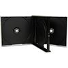 Four Square Media - Custodie di tipo jewel case a 3 scomparti, per ospitare 3 CD e DVD, con base di colore nero, spessore 25 mm, confezione da 5 pezzi