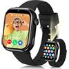 BANLVS 4G Smartwatch Bambini GPS con Doppia Fotocamera, Videochiamate, Torcia Nero | Orologio Smartwatch Bambini con Chiamate, Chat Vocale, SMS, SOS, Modalità Scuola, Sonno, IP68, Contapassi, Ragazzi e Ragazze