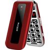 artfone F20 Rosso Telefono Cellulare per Anziani, 2.4 Display, Volume Alto,GSM Flip Telefoni Cellulari con Tasti Grandi,Funzione SOS,Doppia SIM,Batteria da 1300 mAh,Funzione di orario,Torcia,FM Radio