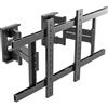 GUZHIKU Supporto TV Parete per 55-150 Pollici fino a 175 kg, Doppio Braccio Staffa TV Girevole Inclinazione Estensibile, Movimento Completo Angolo Braccio TV Piastre Separate, Max VESA 1050x600mm