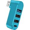 Goowafur Splitter porta USB 3.0, hub USB 3.0, Splitter USB per hub USB a 4 porte, Espansore multi porta USB Hub USB a 4 porte Splitter USB Espansore USB ruotabile per laptop, auto