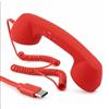 Gettimore Cornetta telefonica retrò cablata con microfono integrato per smartphone | Costruzione ABS Impugnatura ergonomica Microfono incorporato Clear Voice 23x7x6cm per cellulari tablet e computer Stile