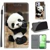 KENHONER Cover per Honor 600 Lite /500 Smart 5G, panda | Portafoglio Pelle PU, Magnetica, Resistente Agli Urti, Scomparto Carte Credito, Pieghevole, Flip Libro, Motivo