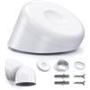 DuHeSin Supporto magnetico da parete/supporto da scrivania compatibile con Google Nest Cam Outdoor (cablata, 2a generazione) e Nest Cam per esterni o interni (batteria), vista verticale a 90° verso il basso