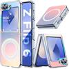 Nshkeji Cover per Samsung Galaxy Z Flip 6 Custodia con Mag-Safe Antiurto con Effetto Iridescente Opaca Retro Rigida PC Protezione Custodia Anti Graffio Cover per Samsung Galaxy Z Flip 6 Case