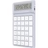 Jectse Tastierino Numerico Bluetooth 2.4G con Calcolatrice (Argento Bianco) | Ricaricabile, 12 cifre, display LCD, Bluetooth 2.4G, schermo ribaltabile regolabile, per Laptop