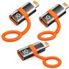 DAHAIHLAN Adattatore USB C Lightning 36W, 2 Pezzi Ricarica Rapida PD con Anti-Perdita | Trasferimento 480Mbps, Connettore Reversibile , Antiscivolo Alloggiamento Alluminio, Compatibile con iPhone 11 12 13 14