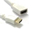kenable Prolunga HDMI 1.4 High Speed 3D Maschio Femmina 2m Bianco - Cavo Estensione per TV HD