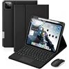 QYiiD Custodia Tastiera per iPad Pro 11 Pollici (M5/M4, 2025/2024), Trackpad Multi-Touch, Italiano QWERTY Tastiera Blutooth Rimovibile con Mouse Blutooth 2,4G per iPad Pro 11，Nero