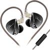 CCA Polaris - Cuffie intrauricolari regolabili a 4 toni, auricolari dinamici IEM a doppio driver, auricolari stereo HiFi da gaming con cavo staccabile a 2 pin