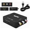 VINDENI Adattatore HDMI RCA, 1080P Convertitore HDMI RCA | HDMI to RCA, Plug and Play per DVD, STB, PS2/3/4, TV, Gamecube, VHS, Videoregistratore, Proiettore