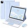 QYiiD Custodia Tastiera per iPad Pro 11 Pollici (M5/M4, 2025/2024), Trackpad Multi-Touch, Italiano QWERTY Tastiera Blutooth Rimovibile con Mouse Blutooth 2,4G per iPad Pro 11, Blu