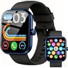Matast Nuovo Smartwatch Uomo Donna, 100+ Sportive Fitness Tracker con Sonno Contapassi Cardiofrequenzimetro, 1.96 Smartwatch con Effettua/Risposta Chiamate, Impermeabil IP68 Smart Watch per Android/iOS