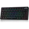 MechLands Aula F75 MAX - Tastiera meccanica senza fili, layout tedesco QWERTZ, con guarnizione creamy, display e pulsante, RGB, sostituibile a caldo, NKRO, 2,4 GHz/USB-C/BT per Win/Mac/Linux