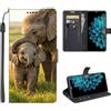 SEHEYA Custodia per Vivo Y78 5G / Vivo V29 Lite 5G Cover a Libro, Elefante | Custodie Portafoglio Flip Caso in Pelle PU con Motivo Carino Portacarte Interne Fibbia Magnetica Protezione Case