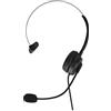 Xqisit Mono Wired - Cuffie con microfono, colore: Nero