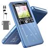 RUIZU 64GB Lettore MP3 Bluetooth 5.3, Schermo da 2,4, Tasti Touch | Espandibile fino a 128GB, 45 ore di riproduzione, altoparlante integrato, suono Hi-Fi, radio FM e registratore vocale