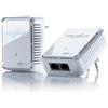 Devolo 9776 Starterset DE,at, kit di avviamento LAN, fino a 500 Mbit/s Powerline, fino a 300 metri di presa integrata, 2 adattatori Duo inclusi e 2 cavi inclusi.