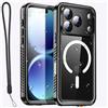 AICase cover per iPhone 17 Pro Max Custodia impermeabile trasparente con MagSafe, impermeabile/anti-neve/anti-polvere/anti-urto,certificata IP68, protezione completa a 360°