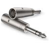 SOUNDFAM Adattatore 6,35mm TRS Maschio a XLR Maschio 3 Pin | 2 Pezzi, Connettore Metallico con Blocco per Microfono, Mixer, Amplificatore, Altoparlante