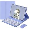 YEEHi Custodia per tastiera iPad Mini di sesta generazione con tastiera colorata del mouse, tasti rotondi, per iPad Mini 2021 da 8,3 pollici, simpatici, colori caramella, copertura per tastiera