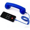 JJIAGOLD Cuffia vintage per telefono, ricevitore esterno creativo retrò, cuffie decorative con filo per telefoni cellulari, decorazioni per scrivania e oggetti di scena fotografici (blu, porta di tipo