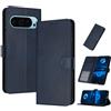 PanXCase Cover Libro per Google Pixel 11/11 Pro | Custodia Wallet in Pelle PU, Funzione Supporto, 3 Scomparti Portacarte, Chiusura Magnetica, Case Antiurto, Dark Blue