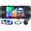 Hodozzy 4G+64G Android Autoradio per Jeep Wrangler Compass Grand Cherokee/Chrysler 300C/Dodge Ram/Chevrolet Carplay Android Auto, 6,2 Pollici Touch Screen Stereo 2 Din GPS WiFi, Bluetooth DSP, FM/RDS