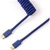 Keychron Cavo Aviator a spirale - Cavo per tastiera meccanica, Tipo-C, 5 pin (GX12), blu