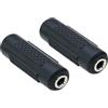SEYUGOPTI Set di 2 Connettori Audio Jack 3,5 mm Femmina-Femmina Stereo, Adattatore di Giunzione per Cuffie, Smartphone, Computer Portatili e Tablet