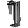 DIGITUS Supporto universale per PC - Per case di computer standard - Montaggio sotto la scrivania - Regolazione continua dell'altezza e della larghezza - Capacità di carico di 10 kg - Nero