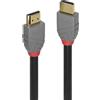 Lindy - Cavo HDMI 2.1 Anthra Line 1 Metro, Cavetto High Speed 10k@120Hz 3D 1080p HDCP 2.3 144Hz HDR Certificato ARC, CEC, ATC | Compatibile con TV, Monitor, Xbox, PS5, Blu-ray, Soundbar con Ethernet