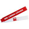 TOX regolo pieghevole 2m in rosso/bianco - metro pieghevole con stampa Wir Lieben Löcher - filo pieghevole in legno di faggio con funzione - classe di precisione III - 9969001 - 1 pezzo