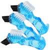 Alipis Blu Spazzolino per Dentiera 3 Pezzi, Portatile a Doppia Testina | PP e Fibra, per Lavaggio Quotidiano Impugnatura Ergonomica, Set Compatto al Lavandino