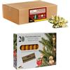 Idena 90490 - Portacandele per Albero di Natale, 20 Pezzi in Oro incl. 20 Candele in Giallo, portacandele in Metallo Vintage, con Clip per Rami Fino a 1,5 cm di Spessore