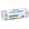 Virosac - 1000 Usi - Sacchetti multiuso a forma di shopper 34x60, 200 sacchetti per rotolo, trasparente