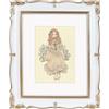 PHAREGE Cornice portafoto vintage, 20 x 25 cm, in oro bianco, 20 x 25 cm, cornice decorativa anticata con passepartout per foto da 12 x 18 cm, cornice opaca per scrivania o parete, orizzontale o
