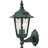 Konstsmide 7232-600 Firenze - Lampada da Parete in Alluminio Laccato, 19 x 22 x 36 cm (Larghezza x profondità x Altezza), 1 x 60 W, IP43, Colore: Verde