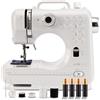 Clatronic Macchina da cucire per principianti con 12 punti | Sewing Machine con funzione di cucitura avanti e indietro e 2 livelli di velocità, con funzionamento a batteria o a rete e luce LED
