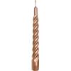 Cereria Di Giorgio - 3 Candele Tortiglione laccate - Diametro 2.2 cm Altezza 21 cm - Colore Rosa gold - Durata 5 ore - Standard per candelabro - Home Decor Collection