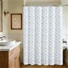 XWZO Tenda da doccia vintage floreale, tende da doccia per bagno, tenda da doccia in tessuto impermeabile Cottagecore con 12 ganci, 183 x 183 cm, blu peonia