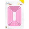 Nellie's Choice Rettangolo, 6 Fustelle Multi Cornice, 12.2 x 8.2 cm, per Creare Biglietti, Natale, Scrapbooking, Fai da Te, DIY, Rosa, 12,2 x 8,2 cm
