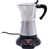 vinnyooc 300ml Macchina per il caffè elettrica, 1-6 Persone Macchina da Caffè, Caffettiera Portatile con 360°Base Per Casa Festa Caffè Ufficio (Argento)